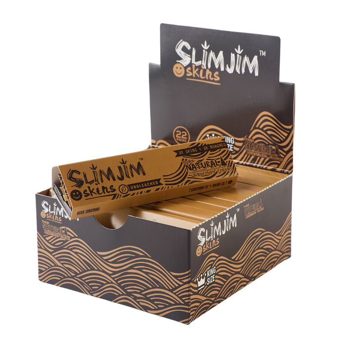 Slimjim - Natural King Size Skins + Tips (Box of 22) King Size SLIMJIM