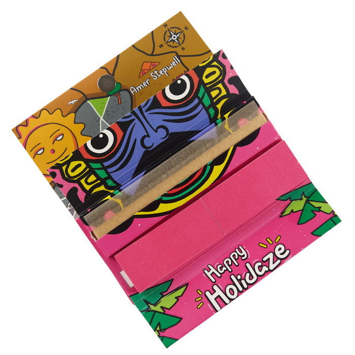 Holidaze (Ind Edition) - King Size Papers + Tips + Grinder + Tray (Box of 16) King Size SLIMJIM