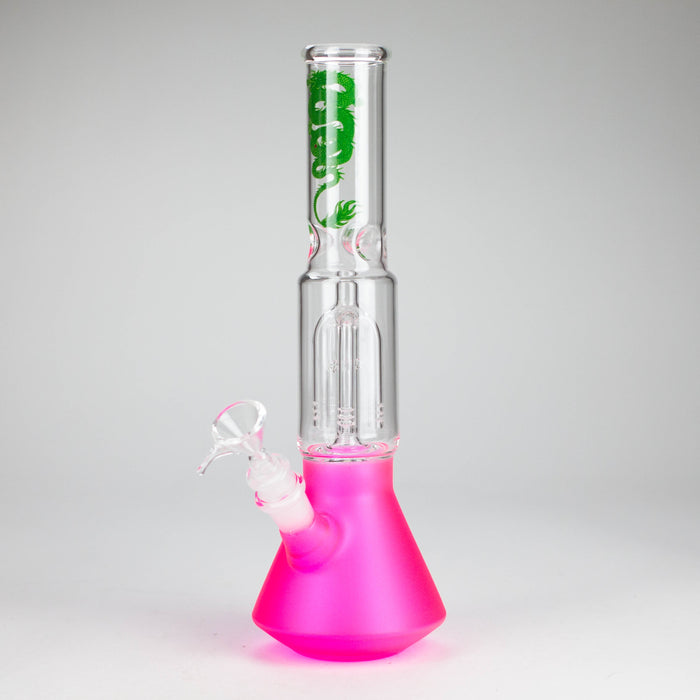 12" Beaker glass water bong with Perc [GP1968] Glass Bong Smoking Cat Distribution Pink