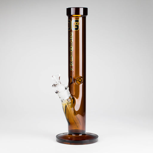 OG Original | 14" Full Colour Straight Tube Glass Water Bong [OG 391] Glass Bong Smoking Cat Distribution Amber