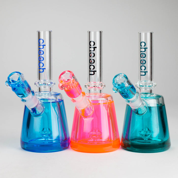 Cheech Glass | 8" Freezable Barrel Mouth Rig [HR-GY79] Glass Bong Smoking Cat Distribution