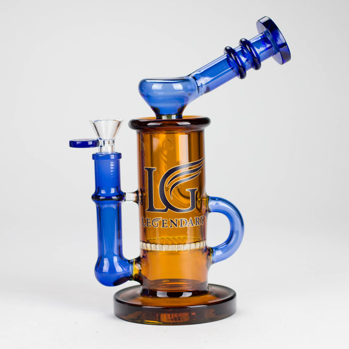 Legendary™ | 10" Inner Recycler Rig [LG 321] Glass Bong Smoking Cat Distribution Light Blue