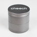 Cheech | 50mm 4-Piece Non-Sticky Grinder with Gift Pouch [GR-8] Regular Grinder Smoking Cat Distribution Silver