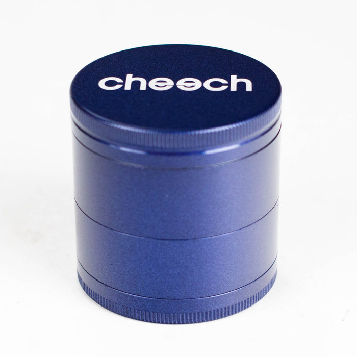 Cheech | 50mm 4-Piece Non-Sticky Grinder with Gift Pouch [GR-8] Regular Grinder Smoking Cat Distribution Blue