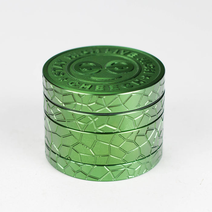 Cheech | 63mm 4-Piece Grinder with Retro Logo [GR-11] Regular Grinder Smoking Cat Distribution Green