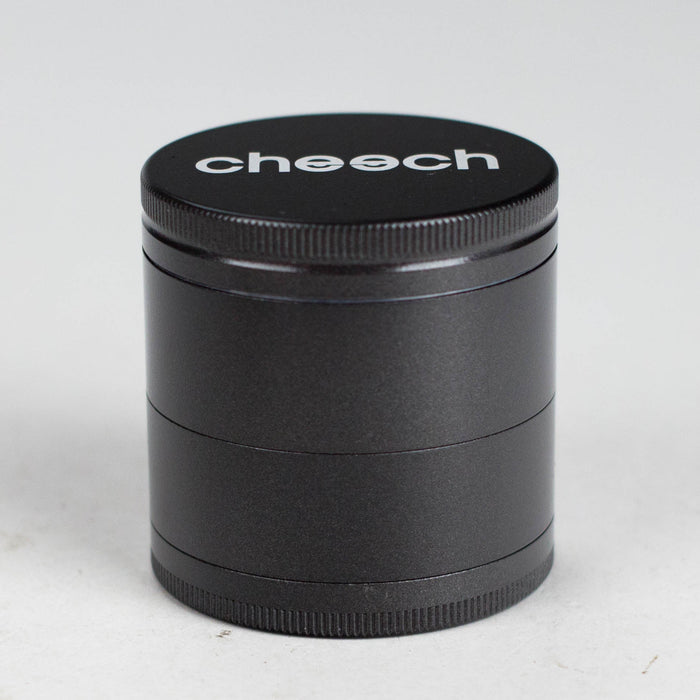 Cheech | 50mm 4-Piece Non-Sticky Grinder with Gift Pouch [GR-8] Regular Grinder Smoking Cat Distribution Black