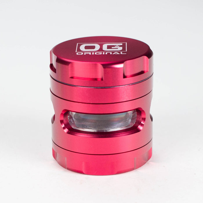 OG Original | 56mm 4-Piece See-Through Grinder [OG-GR] Regular Grinder Smoking Cat Distribution Red