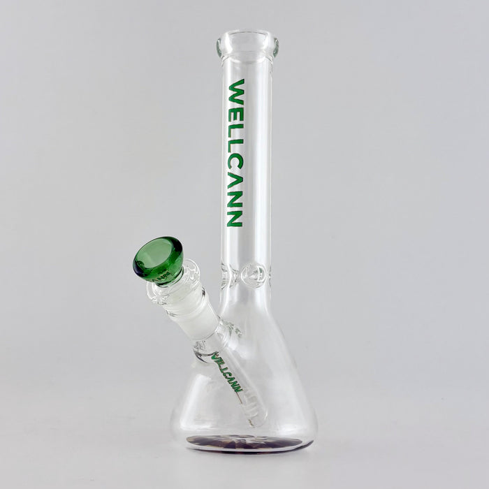 Wellcann | 10" 5mm Beaker Accent Glass Bong Glass Bong Super Supplys Inc G-Black