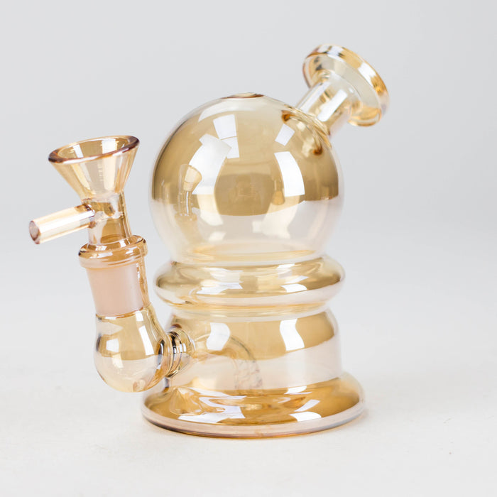 5" Solid Color Electroplate Glass Bong Glass Bong 777 Smoke Champain