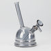 7" Solid Color Electroplate Glass Bubbler Glass Bong 777 Smoke Grey