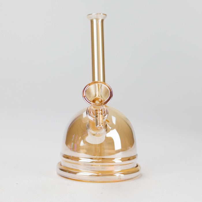 7" Solid Color Electroplate Glass Bubbler Glass Bong 777 Smoke