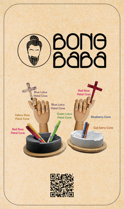 Bong Baba | Red Rose Cross Display of 10 Pre-rolled Cone (Display Pack) Bong Baba