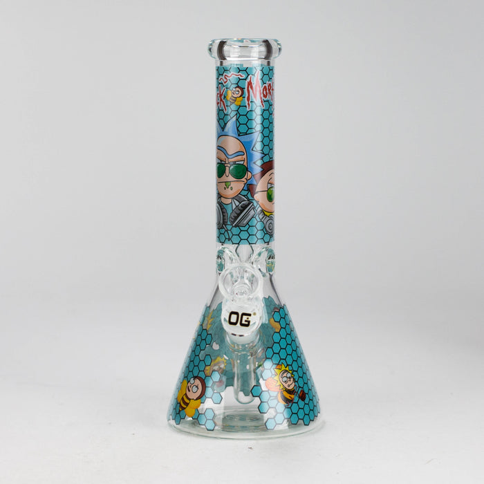 OG Original | 10″ Funky Decal Bongs (OG702) – Assorted Glass Bong Smoking Cat Distribution Design 3