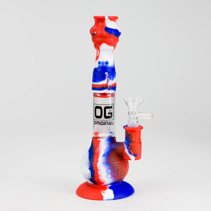 OG Original | 9" Silicone Honeycomb Water pipe (OG-SLB024)-Assorted Resin · Silicone Rig Smoking Cat Distribution