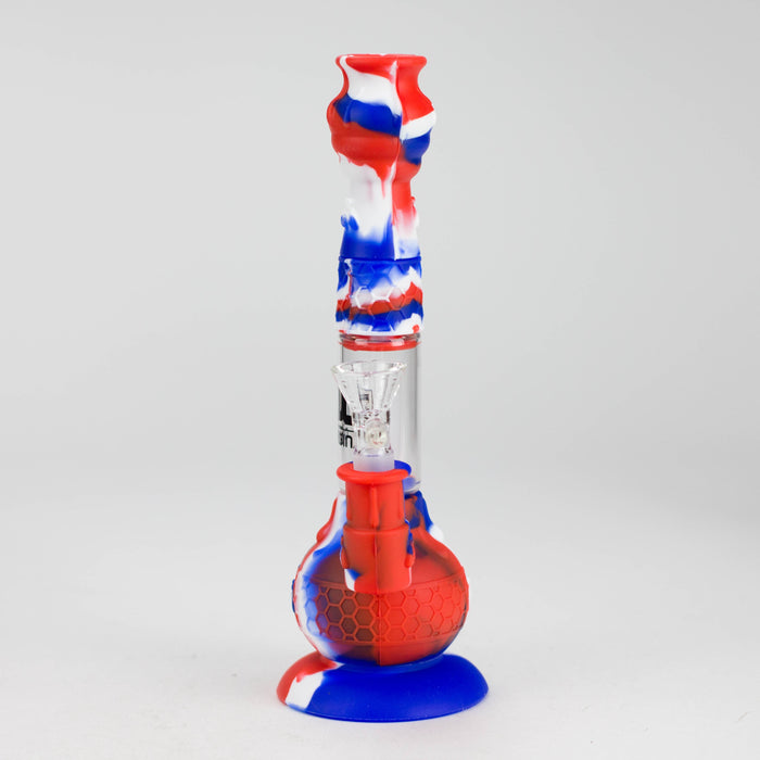 OG Original | 9" Silicone Honeycomb Water pipe (OG-SLB024)-Assorted Resin · Silicone Rig Smoking Cat Distribution