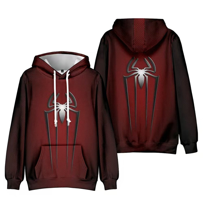 Spider-Themed Graphic Hoodie Long Sleeve Super Supplys Inc
