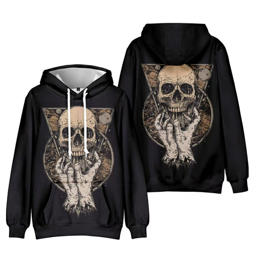 Skull Grasp Hoodie Long Sleeve Super Supplys Inc
