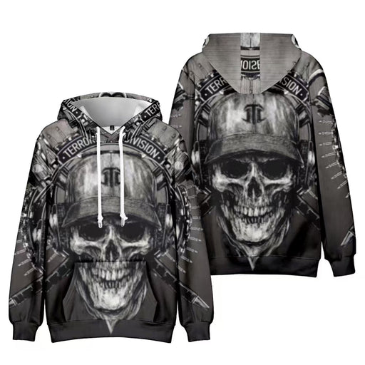 Terror Division Skull Hoodie Long Sleeve Super Supplys Inc