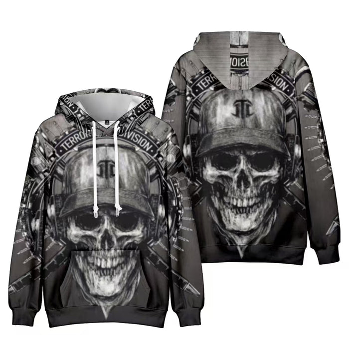 Terror Division Skull Hoodie Long Sleeve Super Supplys Inc