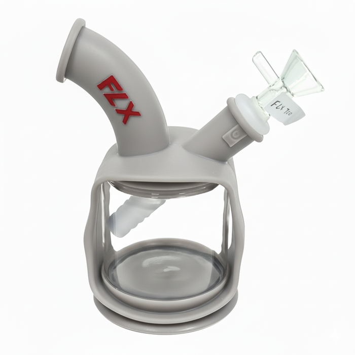 FLX | G700 - 6" Silicone Dekatron Bong Resin · Silicone · Plastic Bong Bestfive Enterprise Ltd. Gray