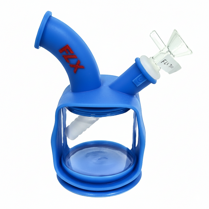 FLX | G700 - 6" Silicone Dekatron Bong Resin · Silicone · Plastic Bong Bestfive Enterprise Ltd. Blue