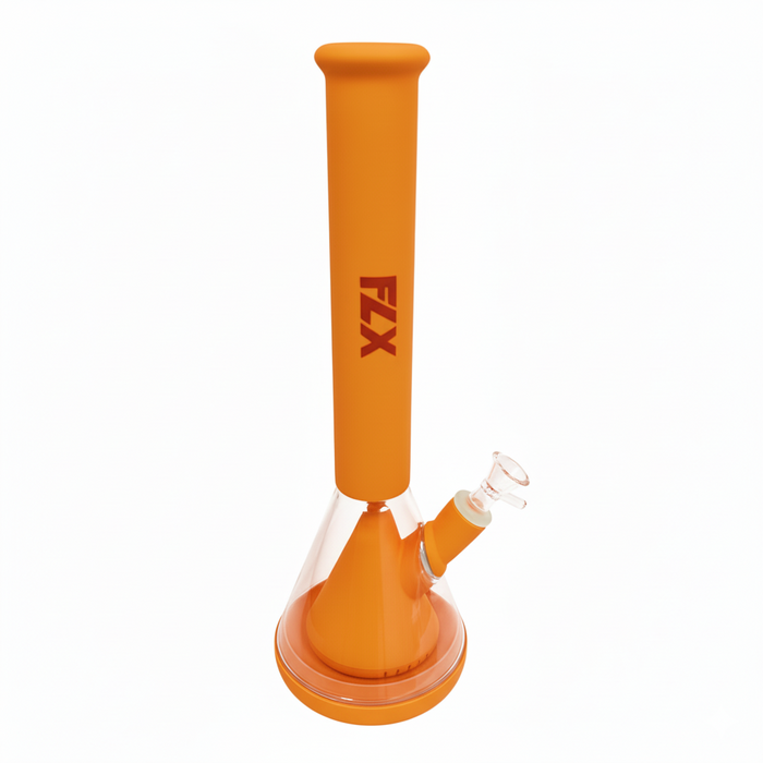 FLX | G600 – 14″ Silicone Condenser Bong Resin · Silicone · Plastic Bong Bestfive Enterprise Ltd. Orange