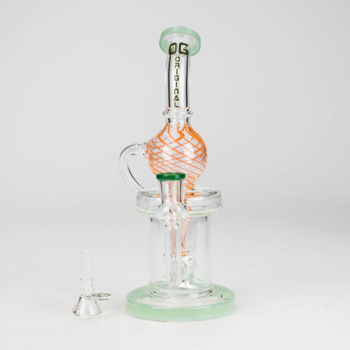 OG Original | 10" Swirly Globe Recycler Rig (OG-607) Glass Bong Smoking Cat Distribution