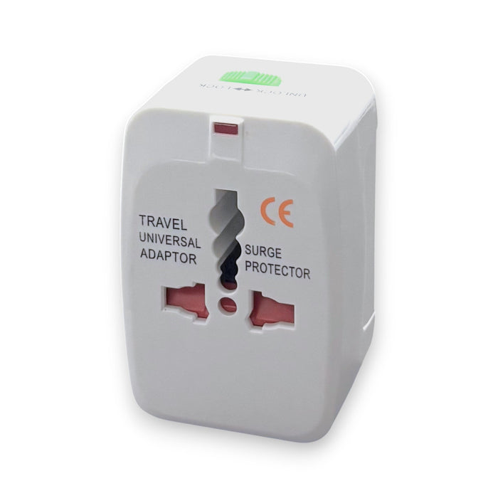 All-in-One International Travel Adapter with Surge Protection Adapter Super Supplys Inc