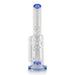 16" Straight Shooter Water Pipe with Screw Percolators - Blue Glass Bong Super Supplys Inc