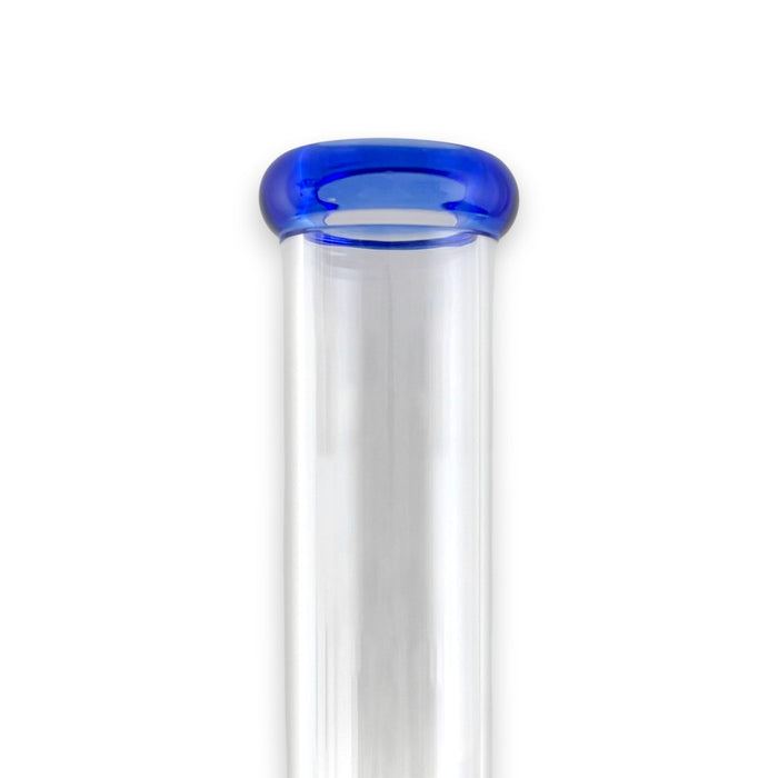 16" Straight Shooter Water Pipe with Screw Percolators - Blue Glass Bong Super Supplys Inc
