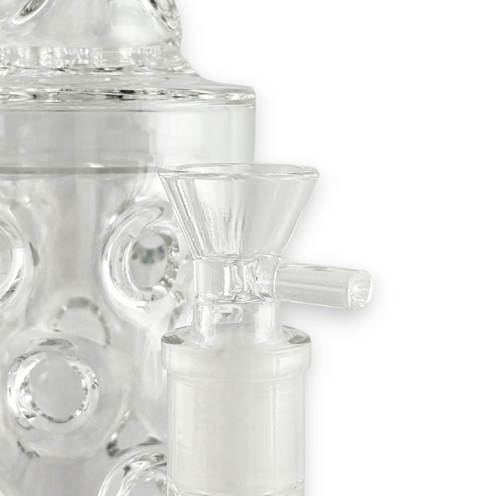 16" Straight Shooter Water Pipe with Screw Percolators - Blue Glass Bong Super Supplys Inc