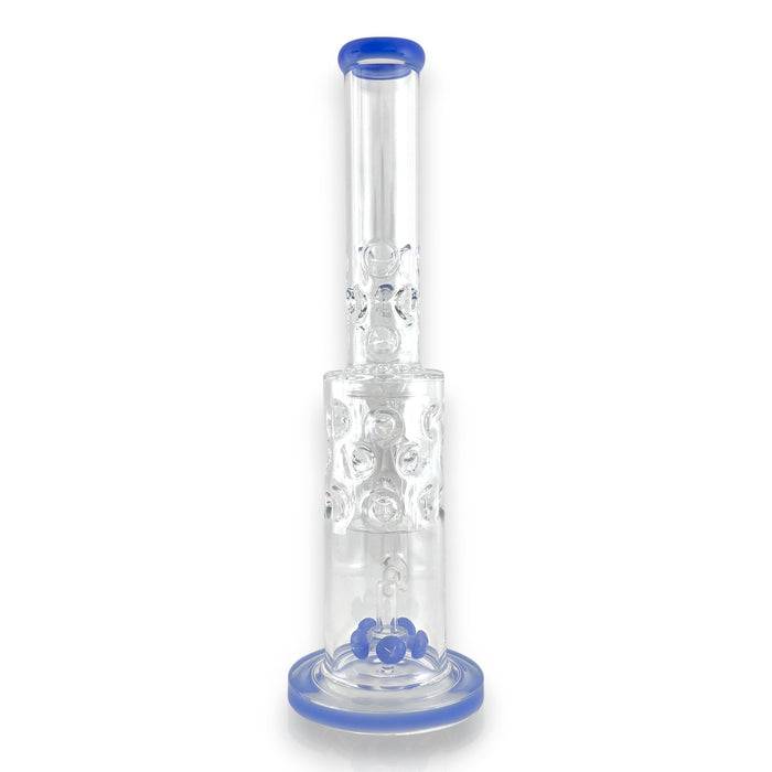16" Straight Shooter Water Pipe with Screw Percolators - Celeste Glass Bong Super Supplys Inc