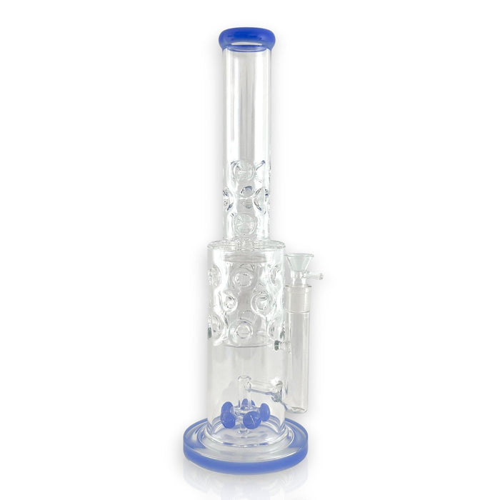 16" Straight Shooter Water Pipe with Screw Percolators - Celeste Glass Bong Super Supplys Inc