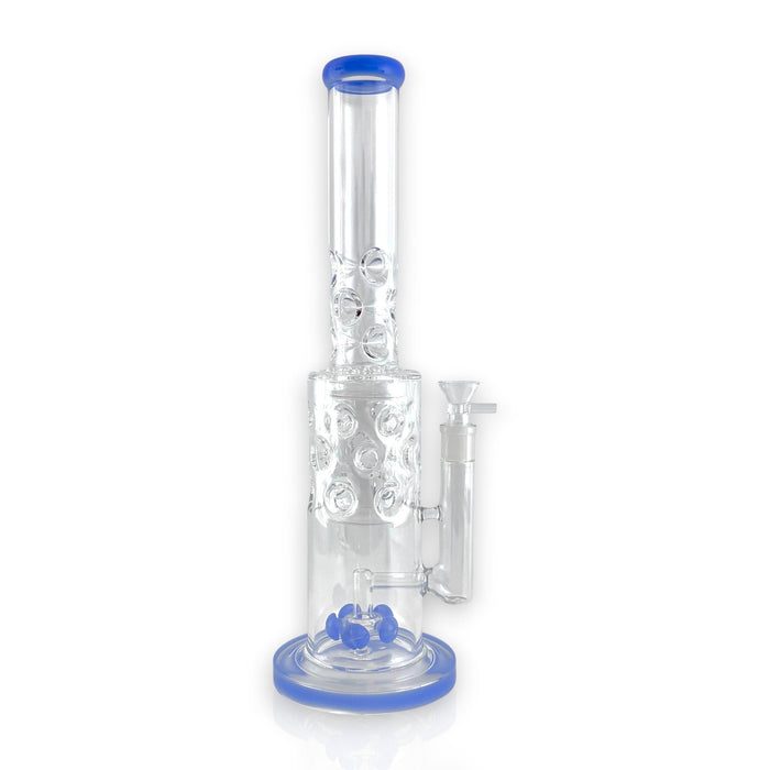 16" Straight Shooter Water Pipe with Screw Percolators - Celeste Glass Bong Super Supplys Inc