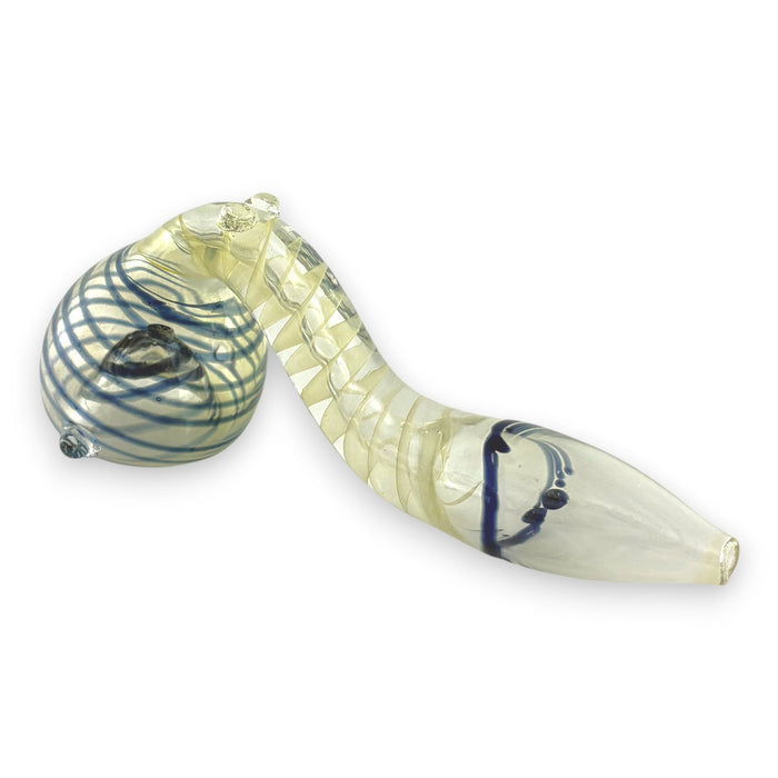 4" Spiral Sherlock Glass Pipe-2CT Glass Pipe Super Supplys Inc