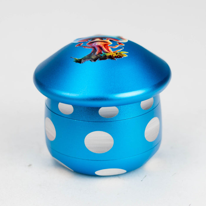 Aluminum Mushroom Grinder 4 Layers Regular Grinder 777 Smoke Blue