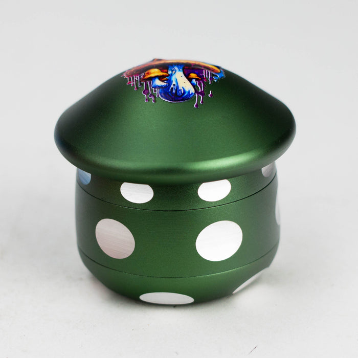 Aluminum Mushroom Grinder 4 Layers Regular Grinder 777 Smoke Green