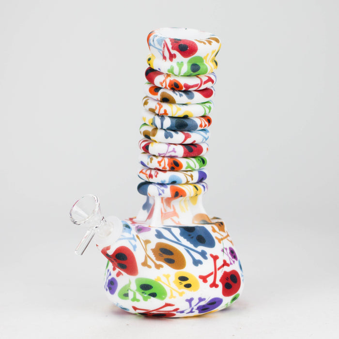 9"-15" extendable silicone water bong Resin · Silicone · Plastic Bong 777 Smoke Pattern2
