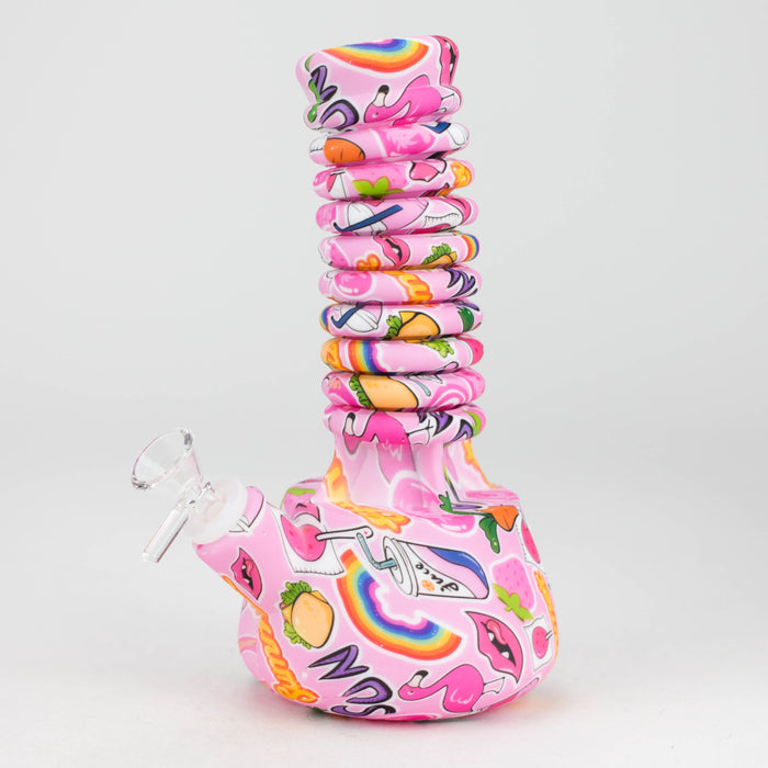9"-15" extendable silicone water bong Resin · Silicone · Plastic Bong 777 Smoke Pattern3
