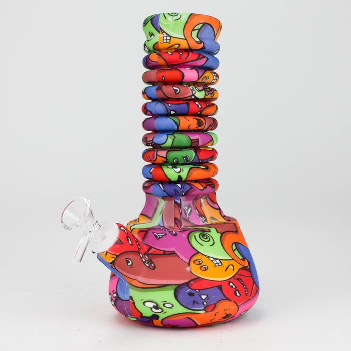 9"-15" extendable silicone water bong Resin · Silicone · Plastic Bong 777 Smoke Pattern4