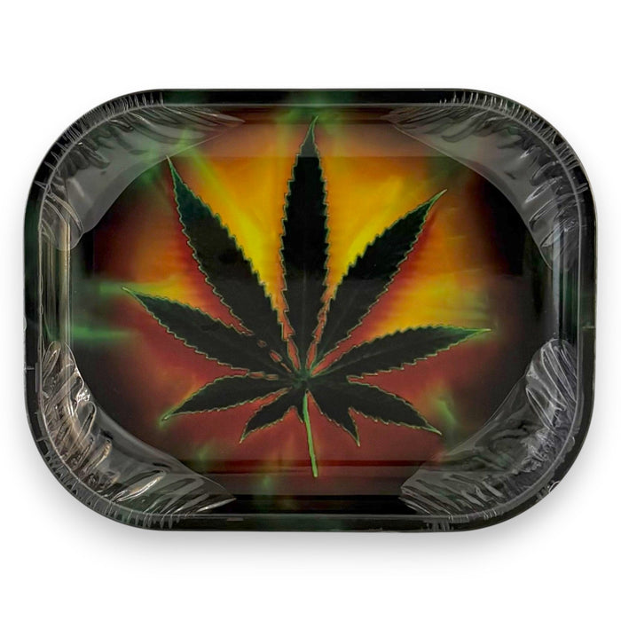 HighVibe 420 Leaf Metal Rolling Trays Tray Super Supplys Inc Design 1