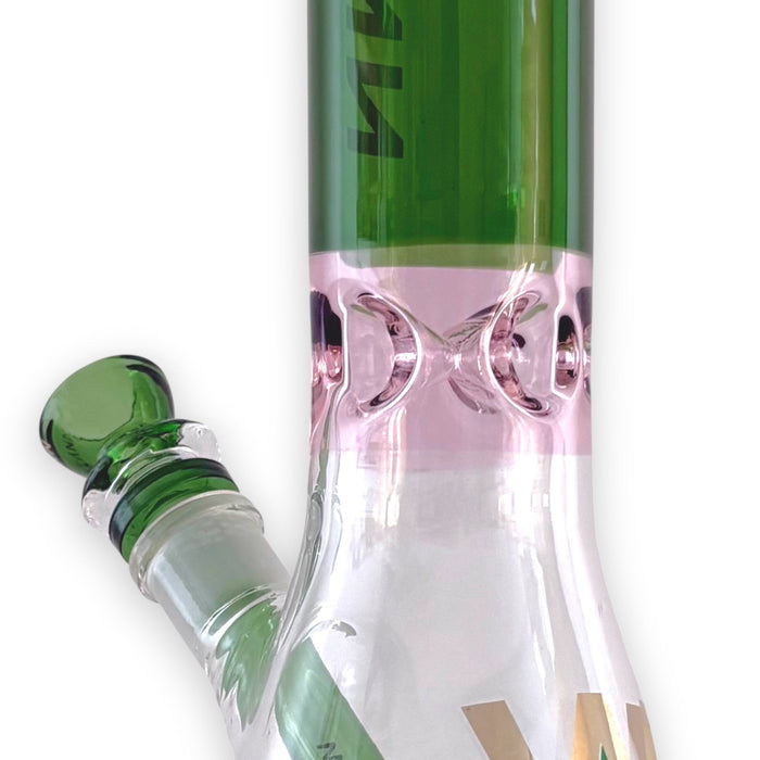 Wellcann | 16" Heavy-Duty 7MM Beaker Water Pipe – Extra Thick Base-Green
