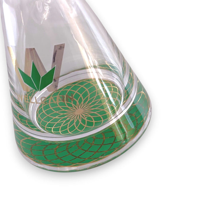 Wellcann | 16" Heavy-Duty 7MM Beaker Water Pipe – Extra Thick Base-Green