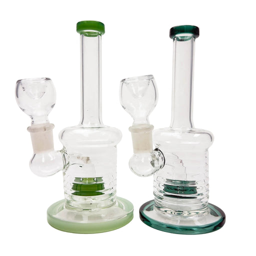 7" Clear Ring Glass Bong with Water Diffuser Glass Bong RMG WHOLESALE