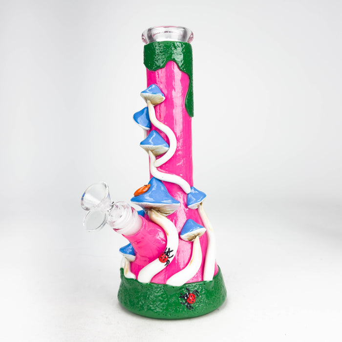 10" 3D Mushroom Design Glass Beaker Bong