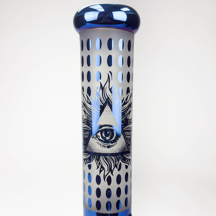 14" Eye Design Glass Bong – 7mm Thick with Ice Catcher
