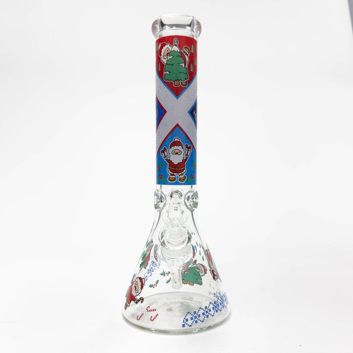 14" Holiday Series 7mm Thick Glass Water Bong – Glow in the Dark
