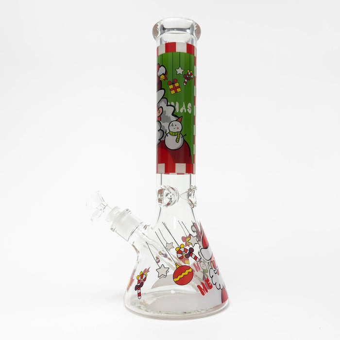 14" Holiday Series 7mm Thick Glass Water Bong – Glow in the Dark