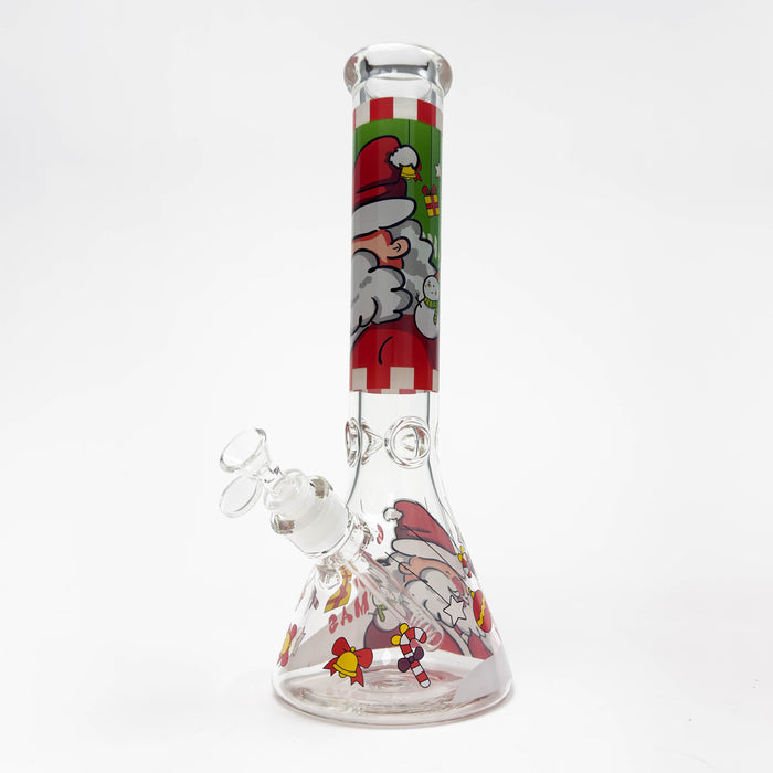 14" Holiday Series 7mm Thick Glass Water Bong – Glow in the Dark