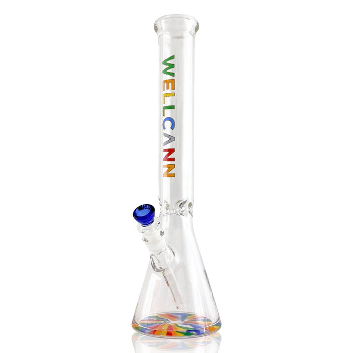 Wellcann | HeavyShield 17" Premium Beaker Bong – 7mm Thick Glass Reinforced Base Glass Bong Super Supplys Inc Rainbow
